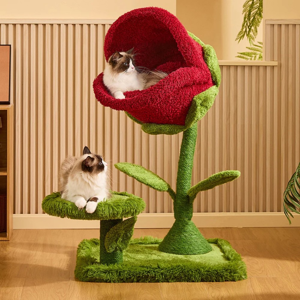 CMISSTREE Purr-anha Plant Flower Cat Tree - Image 3