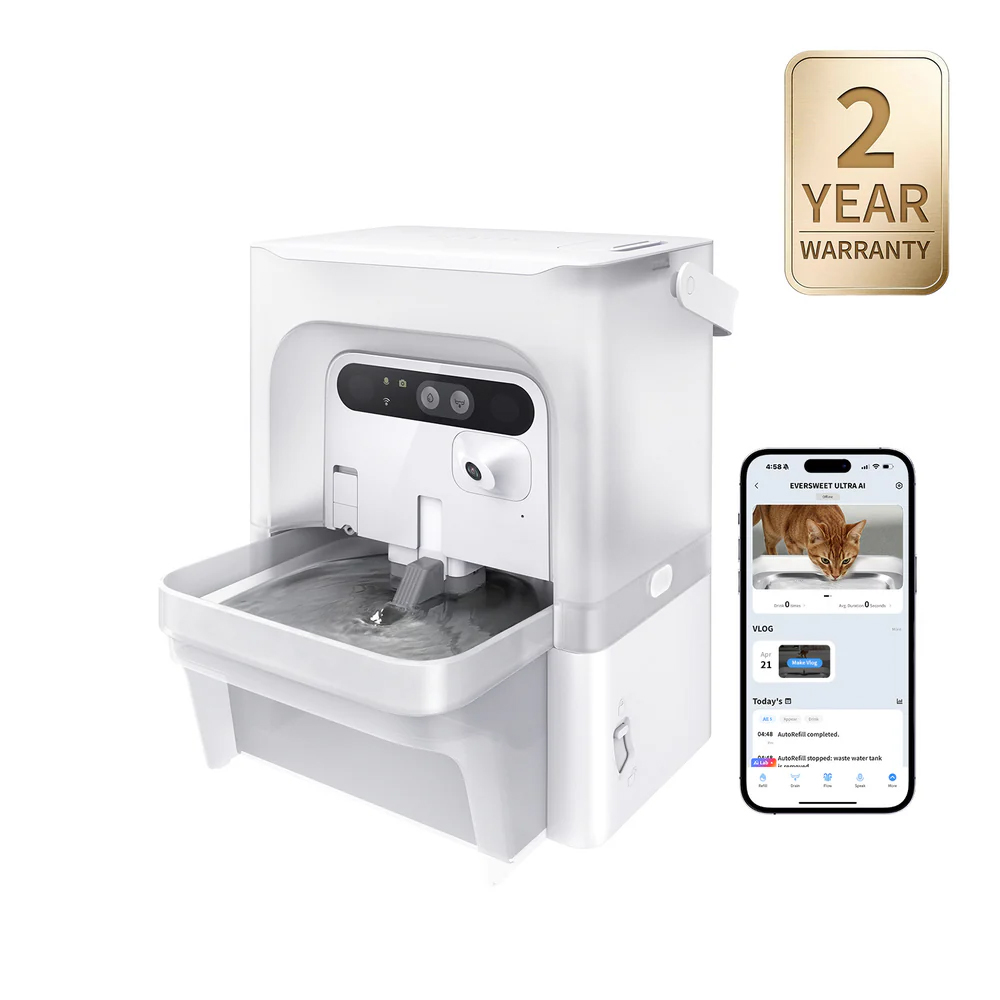 PETKIT Eversweet Ultra With Camera Pet Water Fountain - White