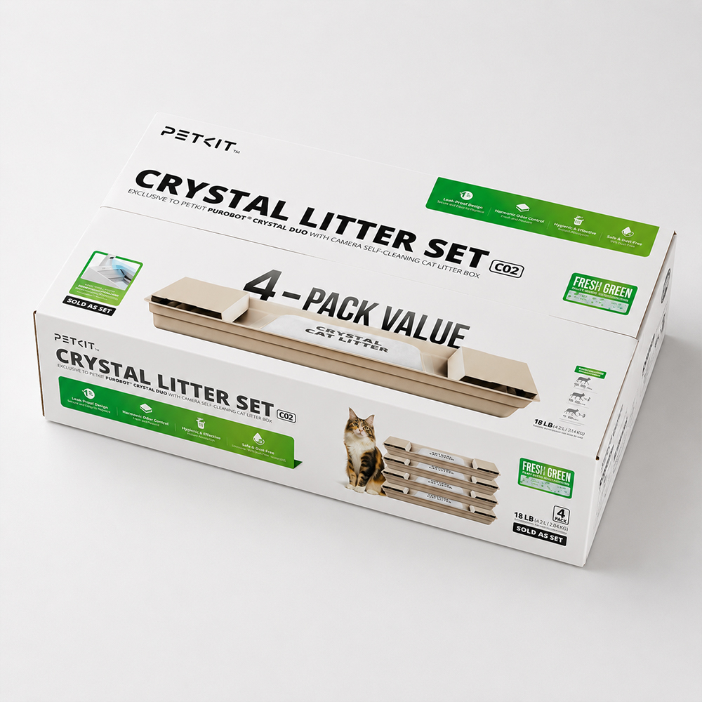 PETKIT Crystal Cat Litter Set (Fresh Green) - 4 Packs - Image 10