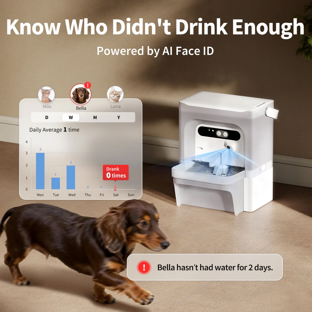 PETKIT Eversweet Ultra With Camera Pet Water Fountain - Grey - Image 13