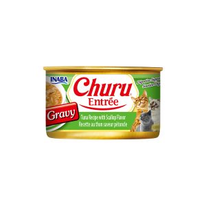 INABA Churu Entree In Gravy Tuna Recipe With Scallop Flavor Cat Canned Food 85G USA-314