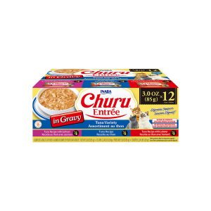 INABA Churu Entree In Gravy Tuna Variety Cat Canned Food 85Gx12 USA-331