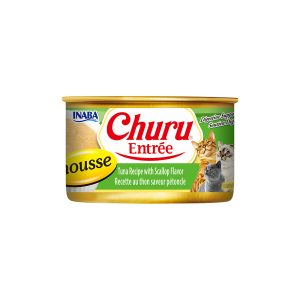 INABA Churu Entree Mousse Tuna Recipe With Scallop Flavor Cat Canned Food 85G USA-344