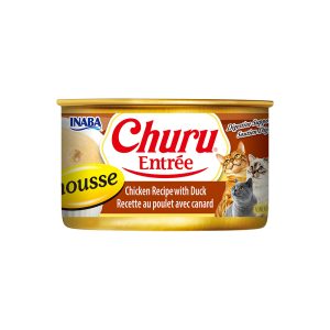 INABA Churu Entree Mousse Chicken Recipe With Duck Cat Canned Food 85G USA-347