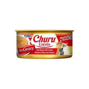 INABA Churu Entree In Gravy Tuna Recipe With Lobster Cat Canned Food 156G USA-423
