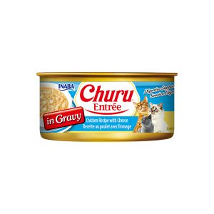 INABA Churu Entree In Gravy Chicken Recipe With Cheese? Cat Canned Food 156G USA-426