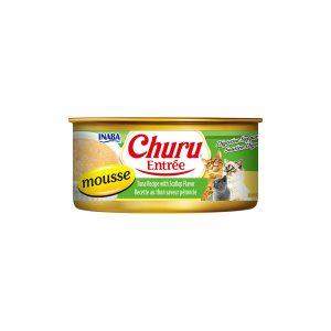 INABA Churu Entree Mousse Tuna Recipe With Scallop Flavor Cat Canned Food 156G USA-434