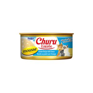 INABA Churu Entree Mousse Chicken Recipe With Cheese Cat Canned Food 156G USA-436