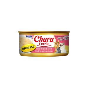 INABA Churu Entree Mousse Chicken Recipe With Salmon Cat Canned Food 156G USA-438
