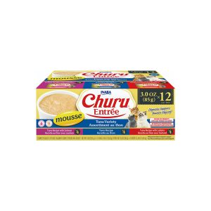 INABA Churu Entree Mousse Tuna Variety Cat Canned Food 85Gx12 USA-371
