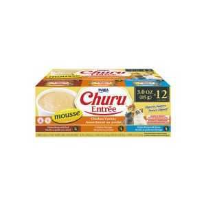 INABA Churu Entree Mousse Chicken Variety Cat Canned Food 85Gx12 USA-372