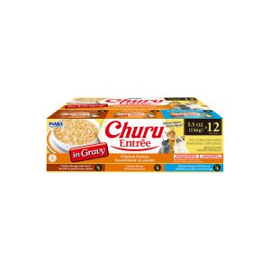 INABA Churu Entree In Gravy Chicken Variety Cat Canned Food 156Gx12 USA-462