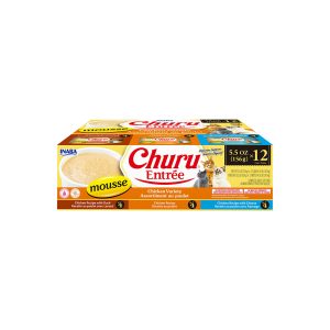 INABA Churu Entree Mousse Chicken Variety Cat Canned Food 156Gx12 USA-472