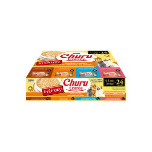 INABA Churu Entree In Gravy Chicken Variety Cat Canned Food 156Gx24 USA-465